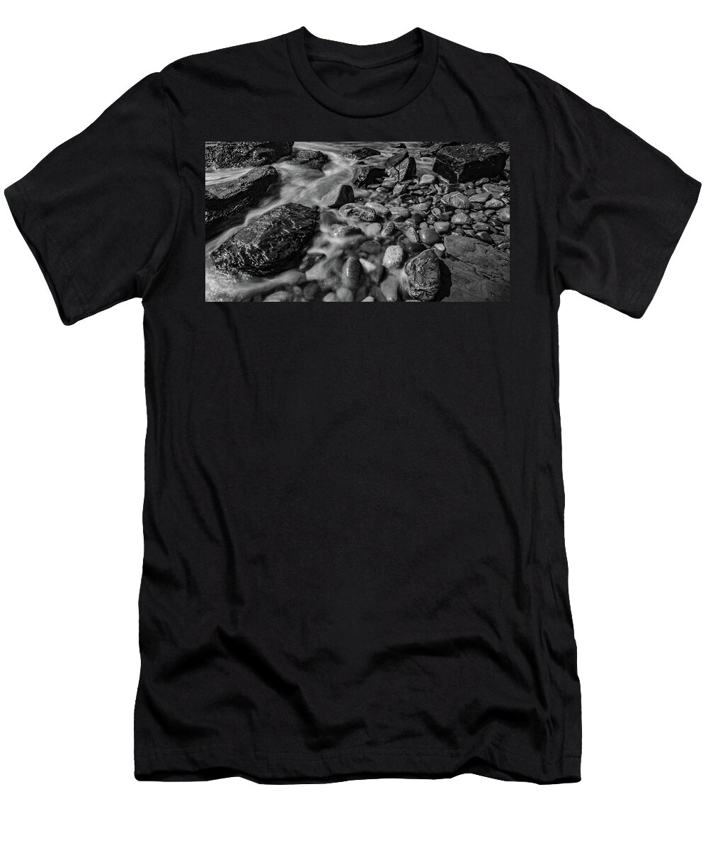 Rocky T-Shirt featuring the photograph Rocky Coastline In Newport Rhode Island #2 by Alex Grichenko