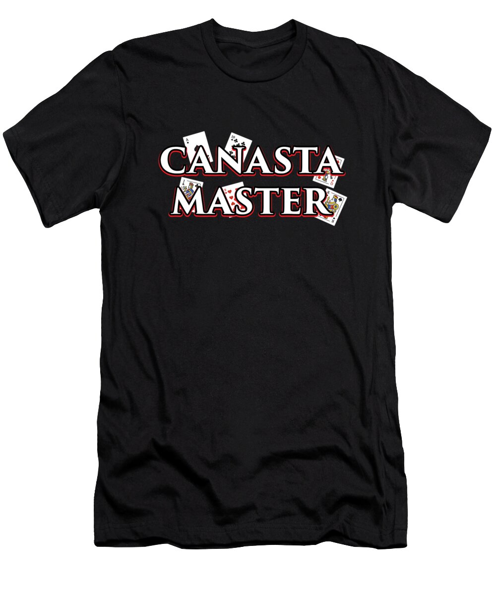 Games T-Shirt featuring the digital art Canasta design Gift for Card Game Players and Teams for competitions and tournaments #4 by Martin Hicks