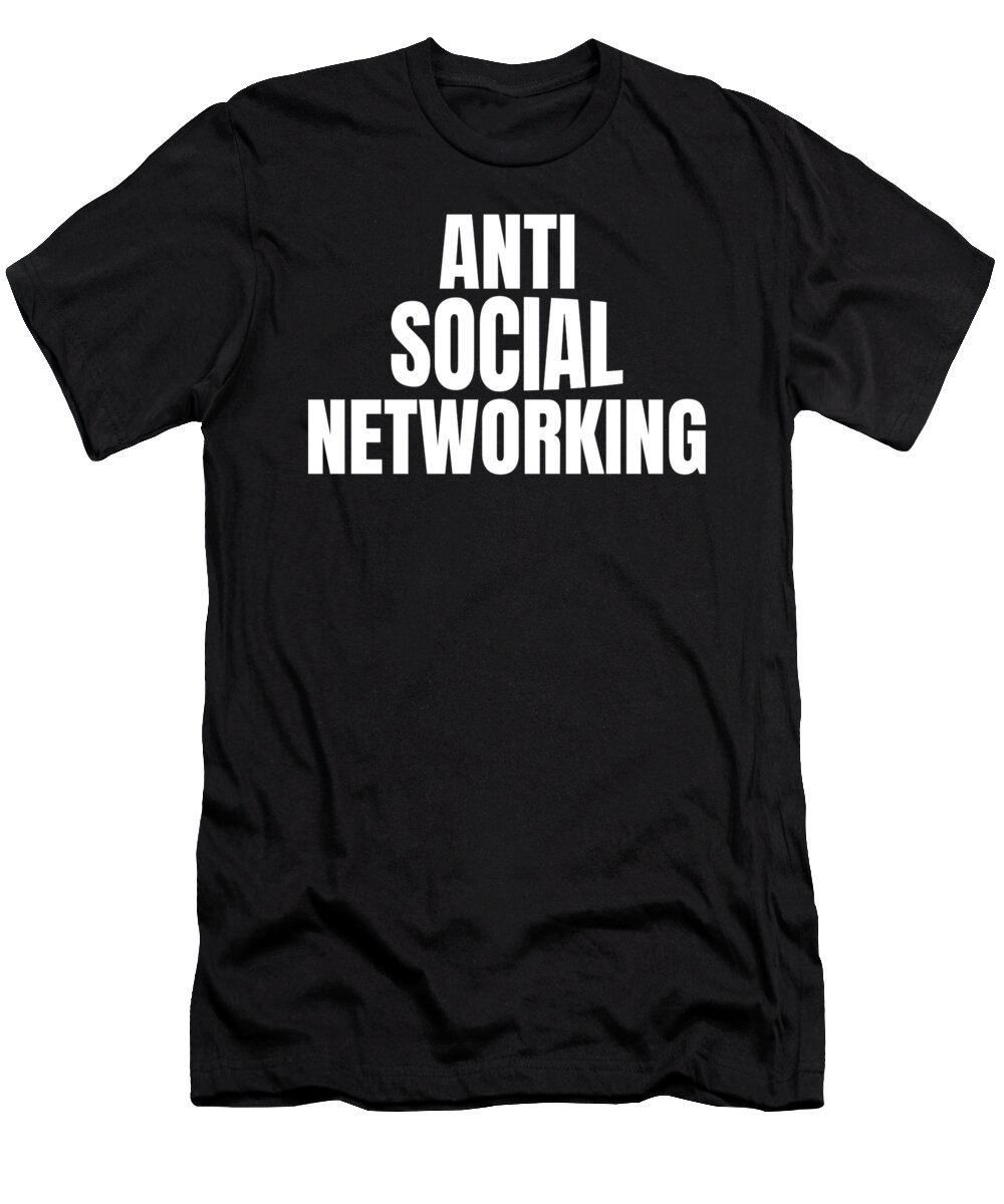 Mug T-Shirt featuring the digital art Simple Relatable AntiSocial Networking Design #3 by Muzette Casas