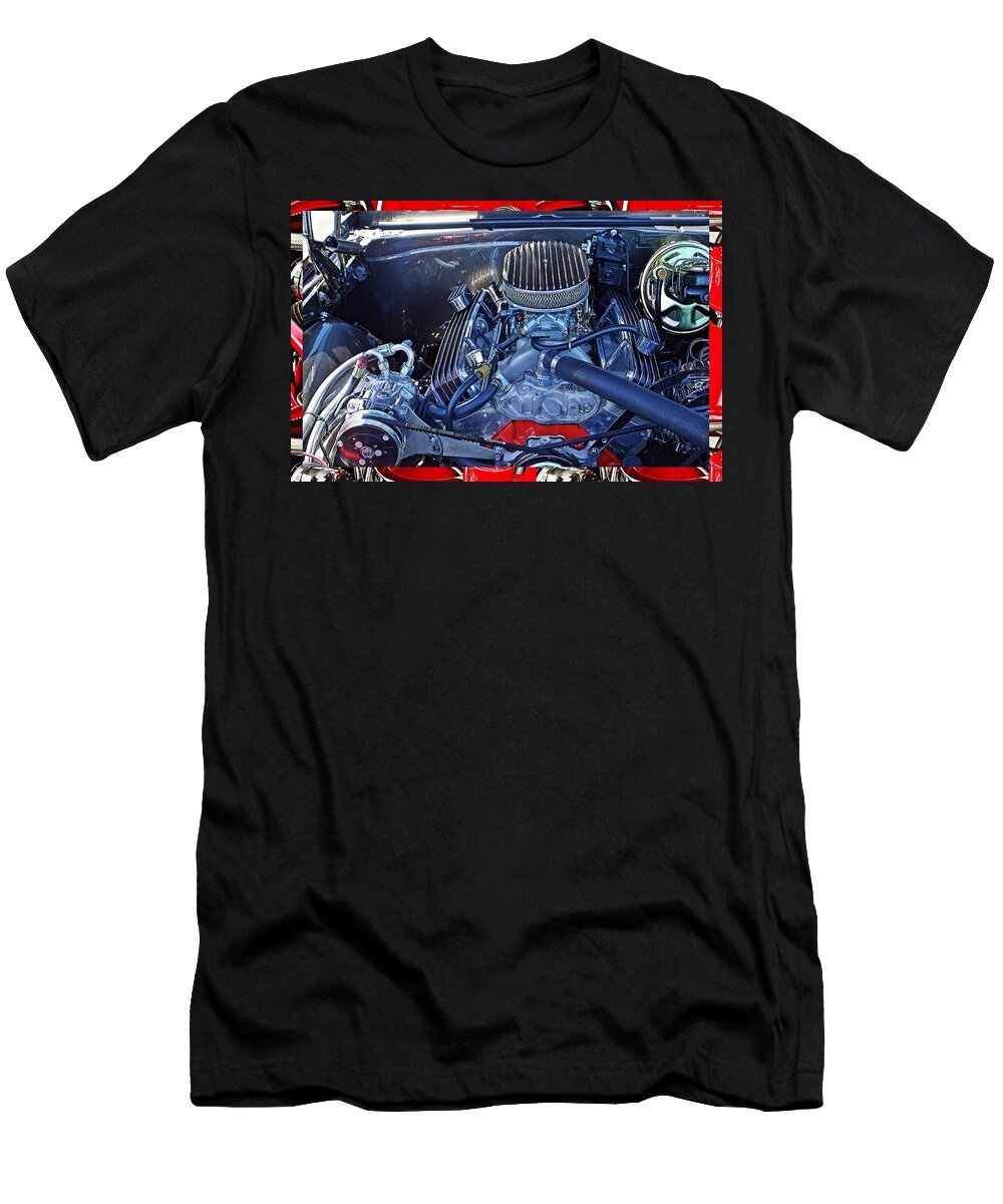 Cars T-Shirt featuring the photograph Old car engine #4 by Karl Rose