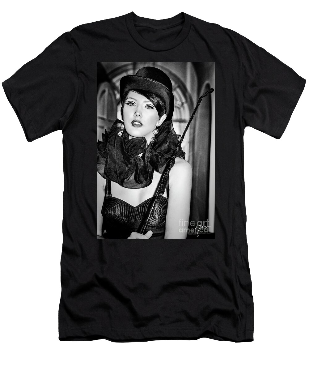 Attitude T-Shirt featuring the photograph 5251 Foxy Lady Natasha Z by Amyn Nasser