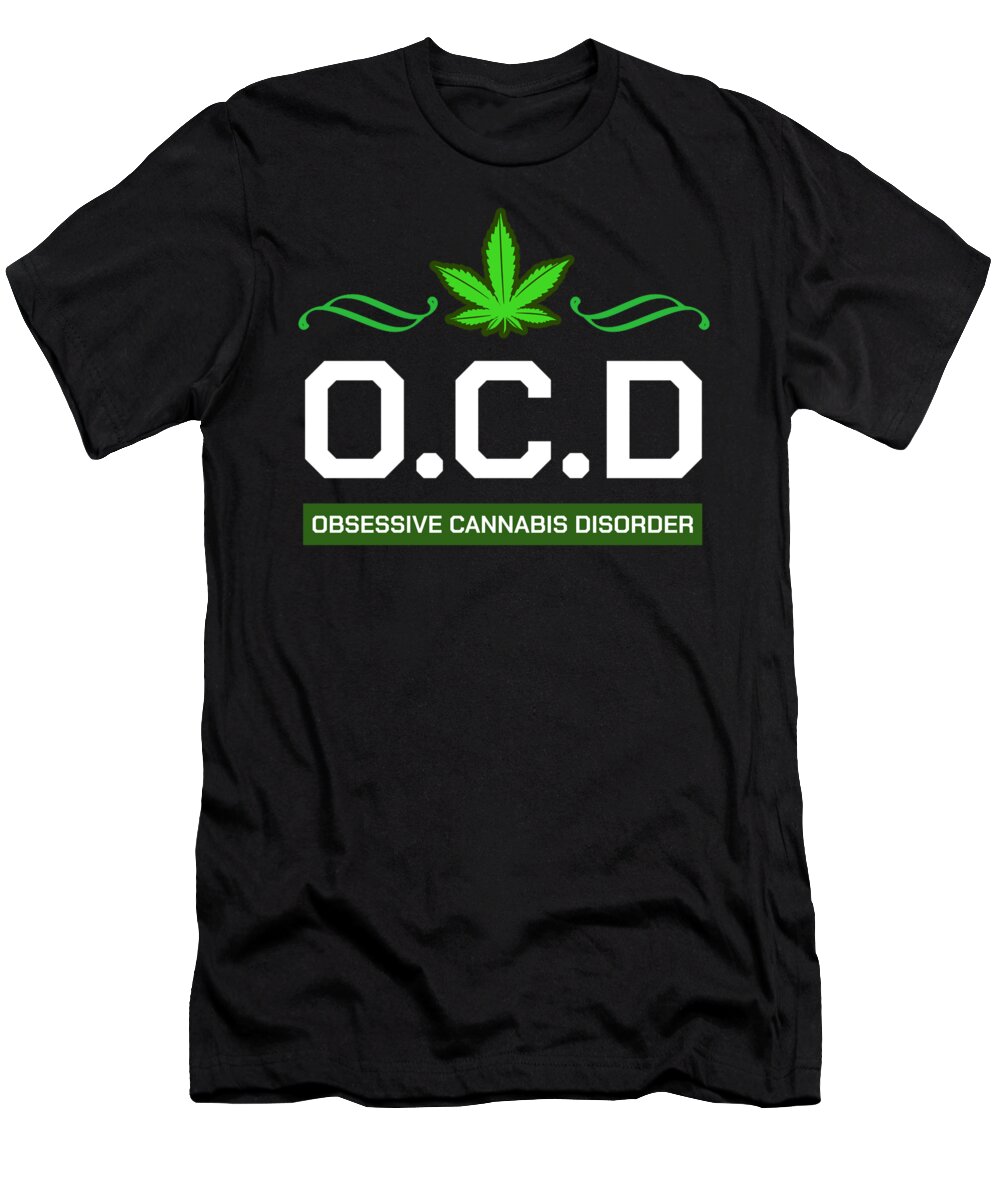 Gift-idea T-Shirt featuring the digital art Smoke Weed Cannabis Hash Dope Ganja Joint Stoned #6 by TeeQueen2603
