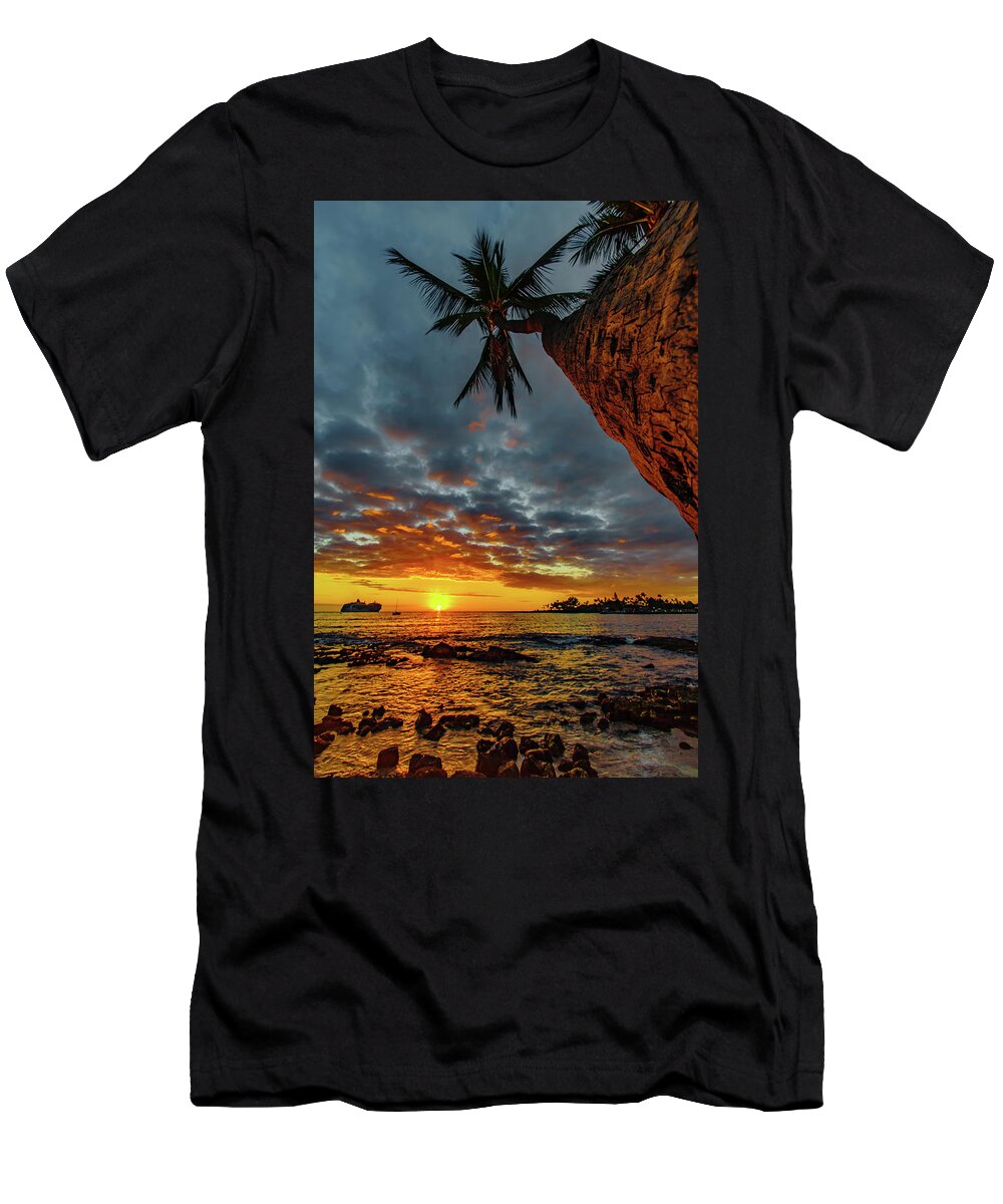 Hawaii T-Shirt featuring the photograph A Typical Wednesday Sunset by John Bauer
