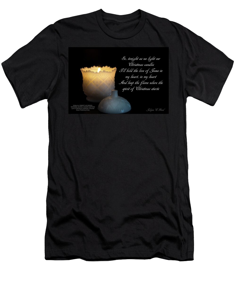 Candle T-Shirt featuring the photograph Advent December 1 2017 by Jolynn Reed