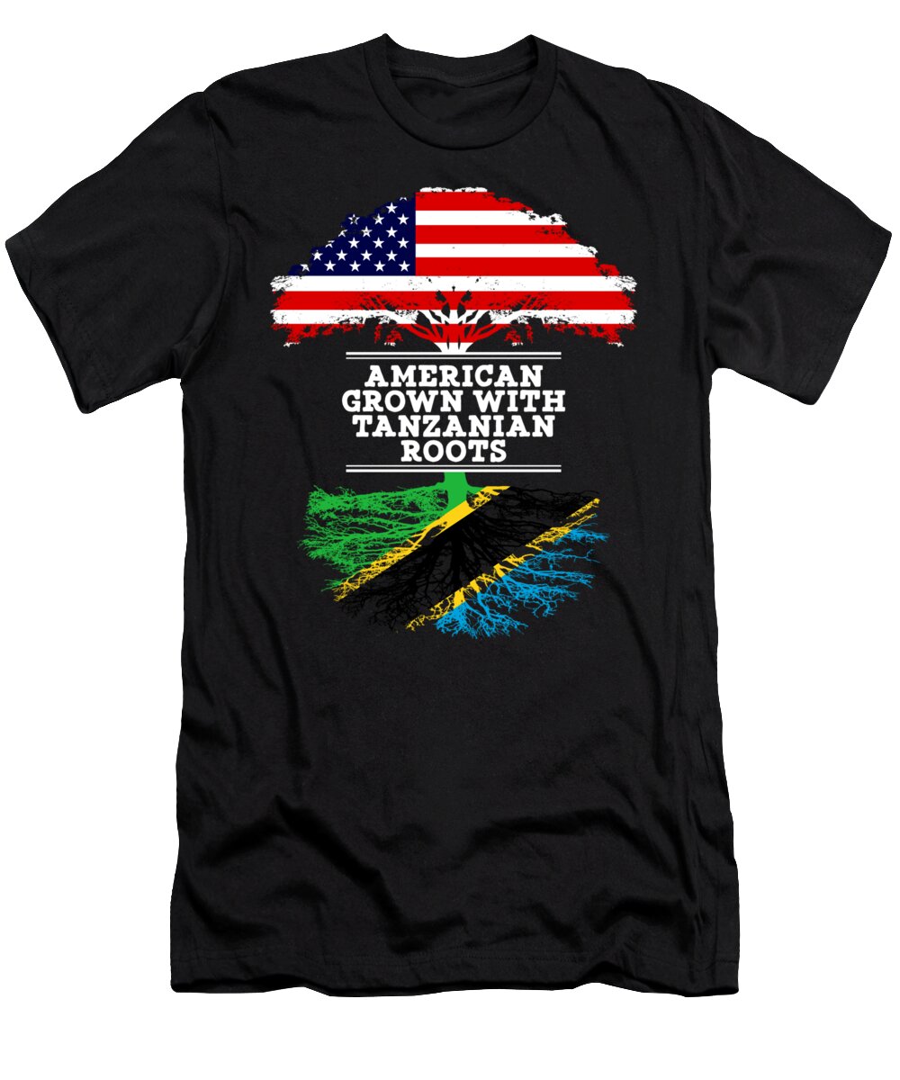 Tanzanian T-Shirt featuring the digital art American Grown With Tanzanian Roots by Jose O