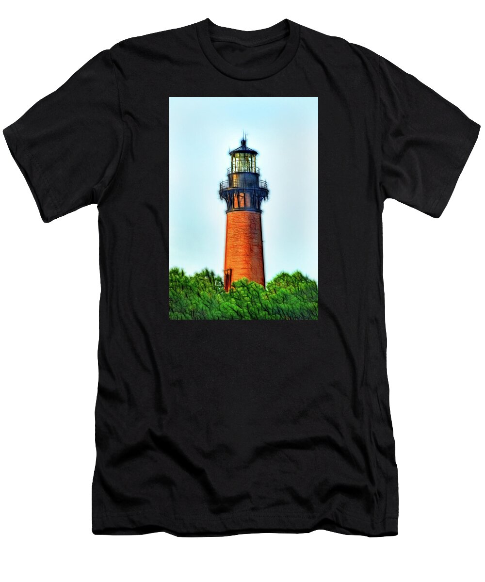 Lighthouse T-Shirt featuring the photograph Artistic II Lighthouse-Currituck NC by Don Johnson