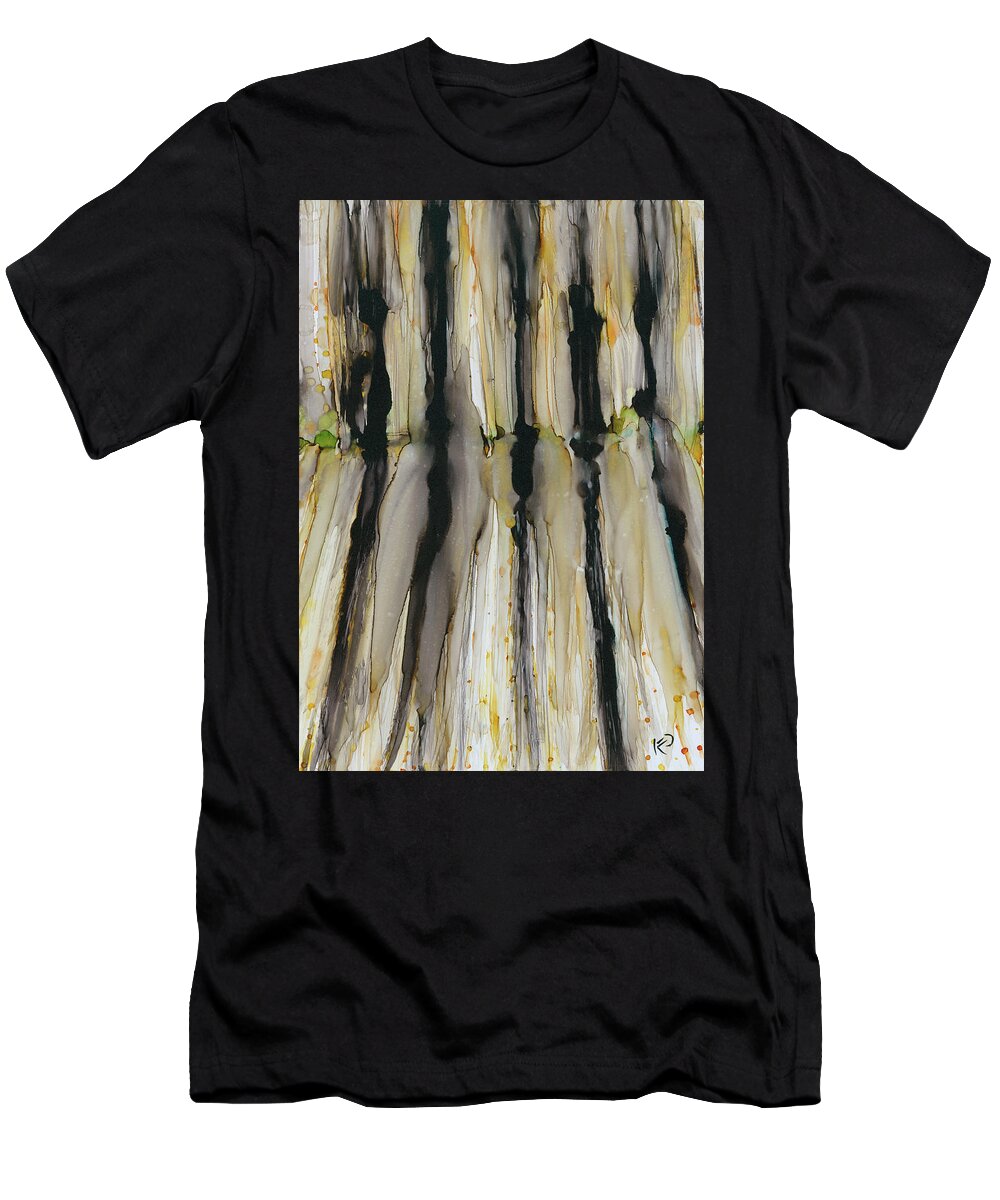 Alcohol T-Shirt featuring the painting Aspens by KC Pollak