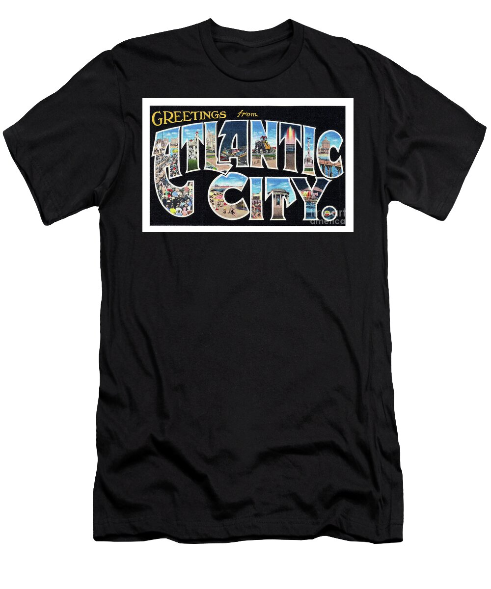Lbi T-Shirt featuring the photograph Atlantic City Greetings #2 by Mark Miller