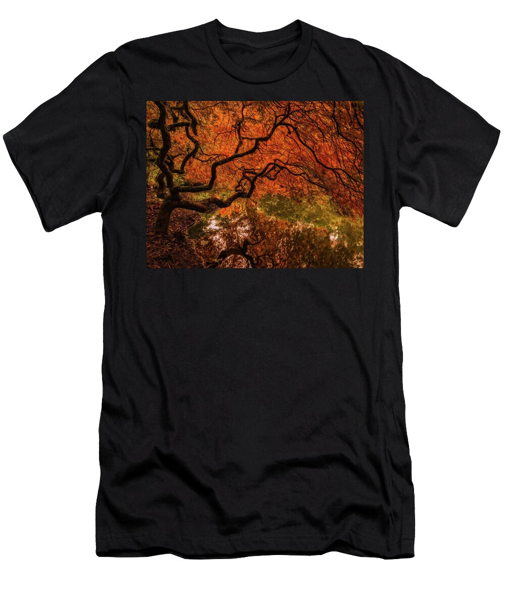 Autumn T-Shirt featuring the photograph Autumn Reflections by Judi Kubes