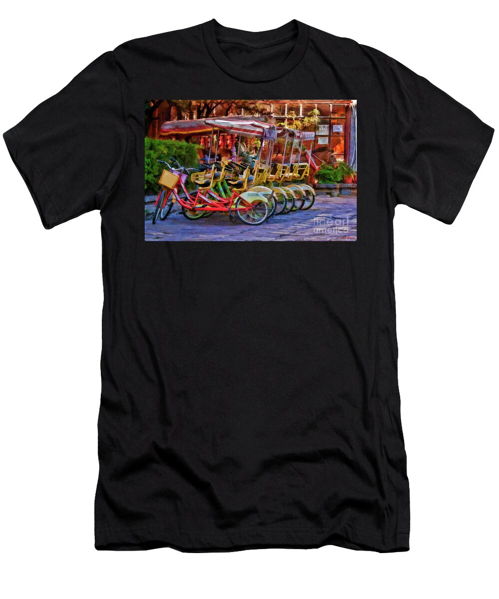  T-Shirt featuring the photograph Bicycle Or House Drawn Carriage by Blake Richards