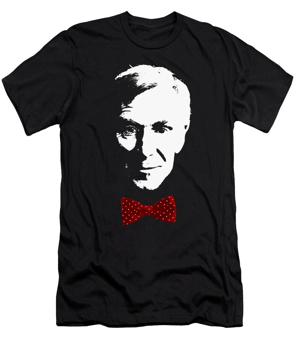 Bill Nye T-Shirt featuring the digital art Bill Nye Pop Art by Filip Schpindel
