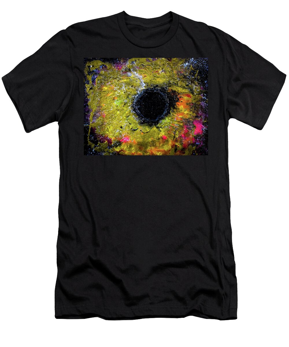 Sun T-Shirt featuring the mixed media Black Hole Sun by Patsy Evans - Alchemist Artist
