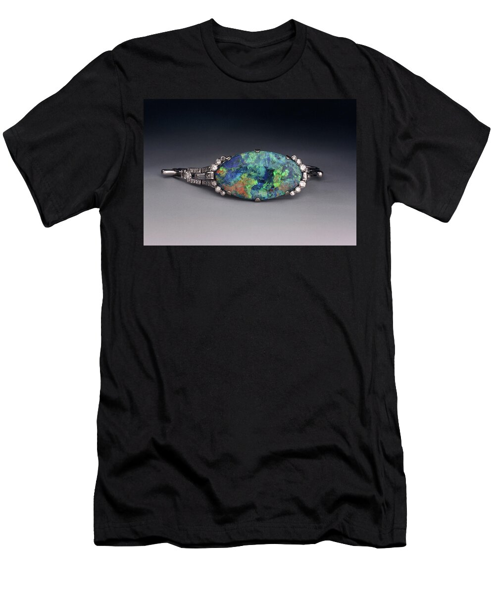Australia T-Shirt featuring the photograph Black Opal Bracelet by Joel E. Arem