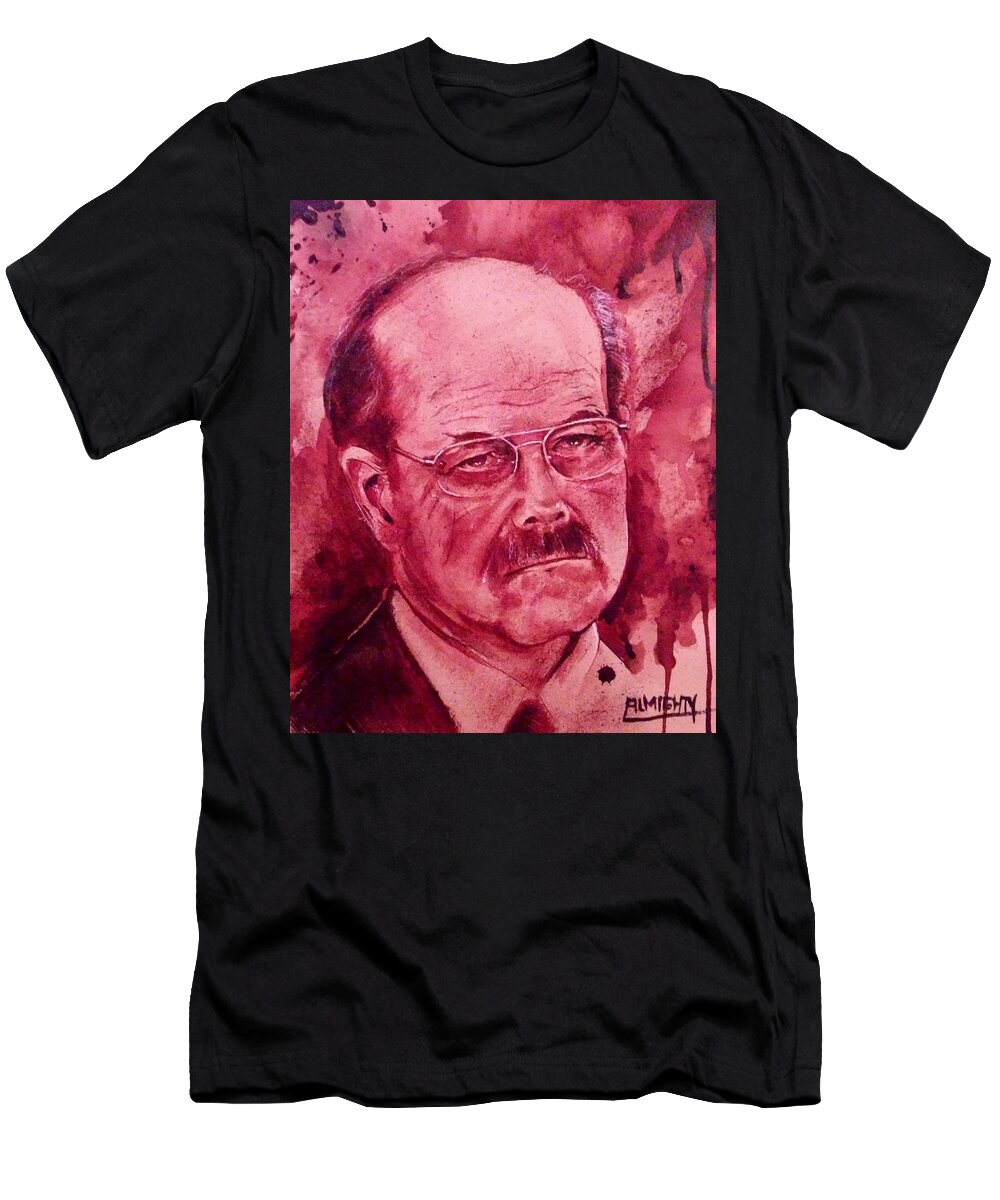 Ryan Almighty T-Shirt featuring the painting BTK DENNIS RADER port fresh blood by Ryan Almighty