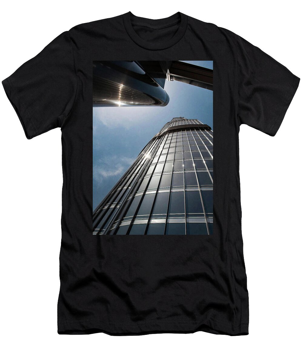 Building T-Shirt featuring the photograph Burj Khalifa by Peggy Blackwell