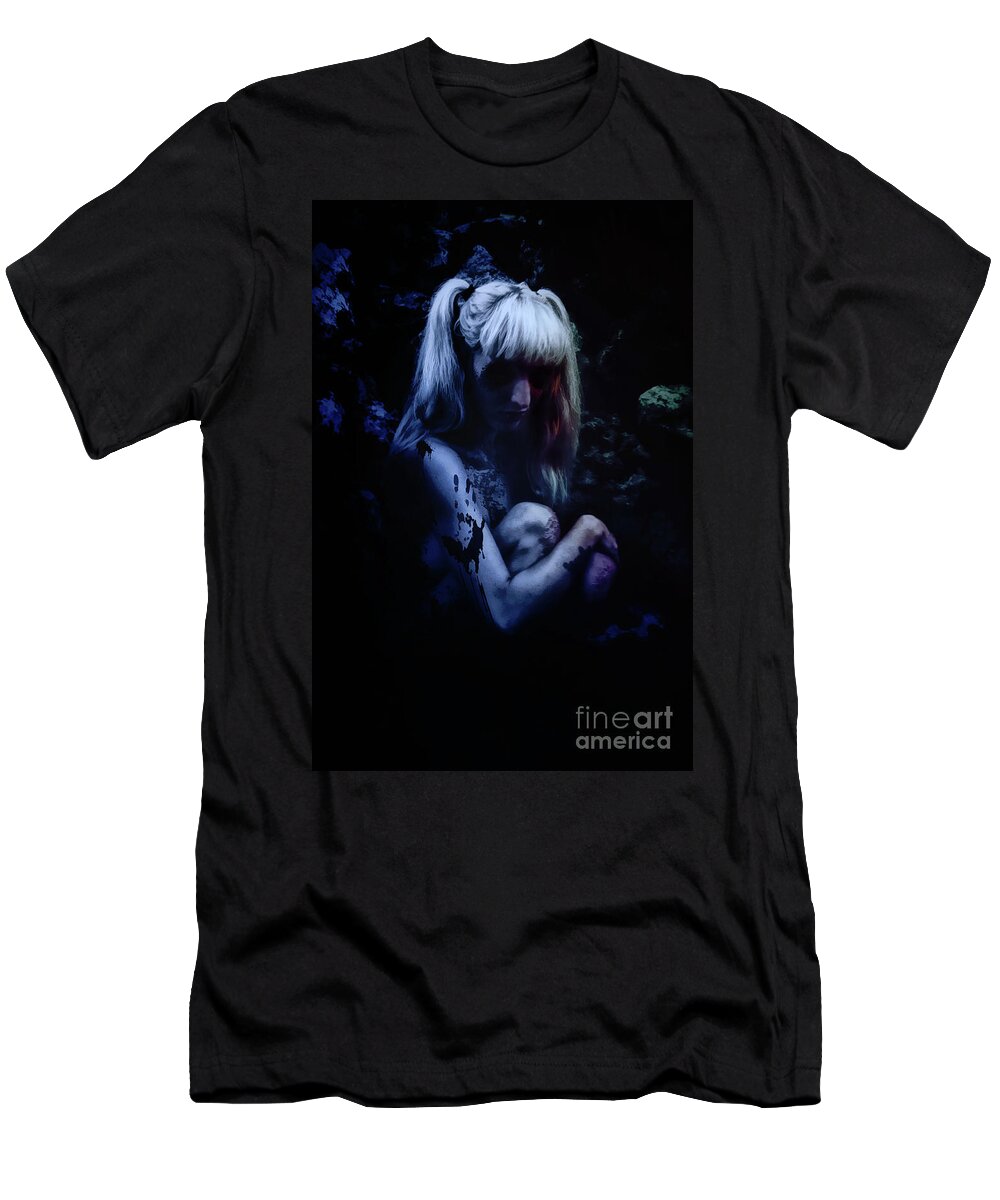 Dark T-Shirt featuring the digital art The Pit by Recreating Creation