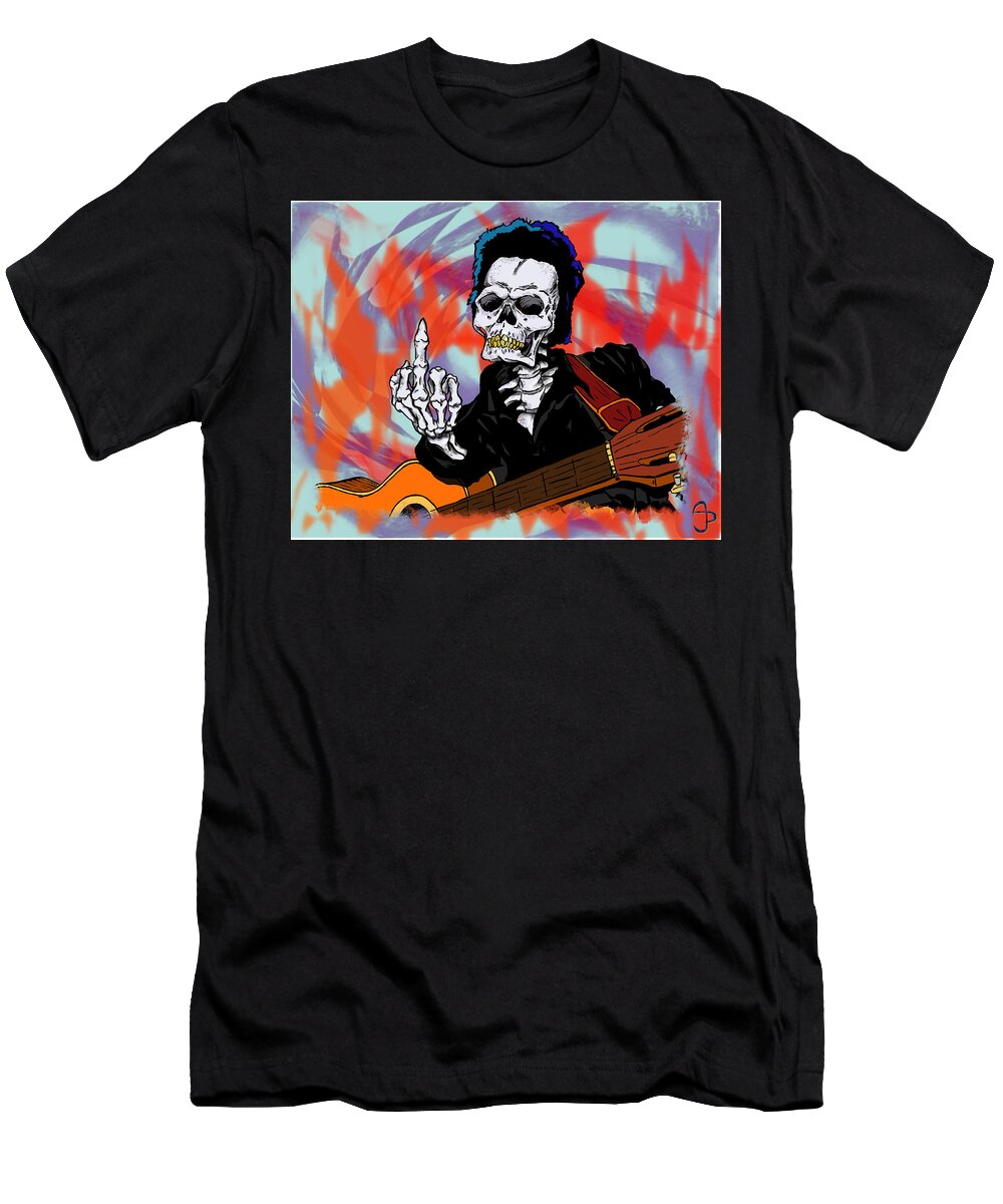 Johnny Cash T-Shirt featuring the digital art Cash by Andre Peraza