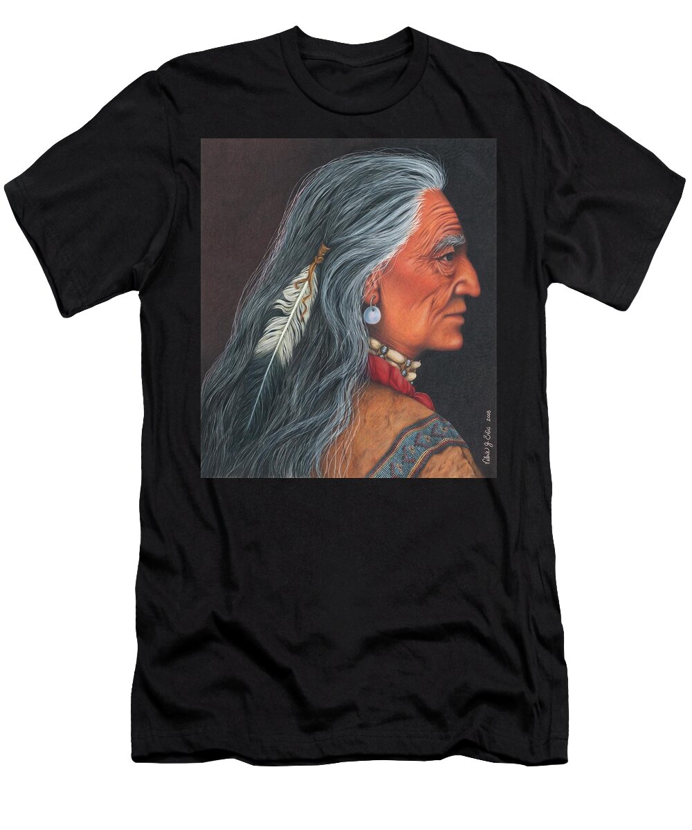  T-Shirt featuring the painting Cherokee Willie by Valerie Evans