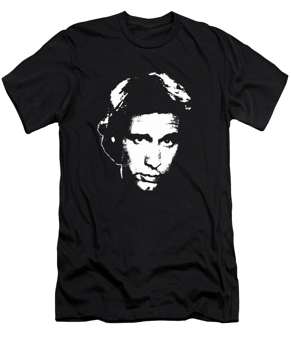 Chevy Chase T-Shirt featuring the digital art Chevy Chase Minimalistic Pop Art by Filip Schpindel