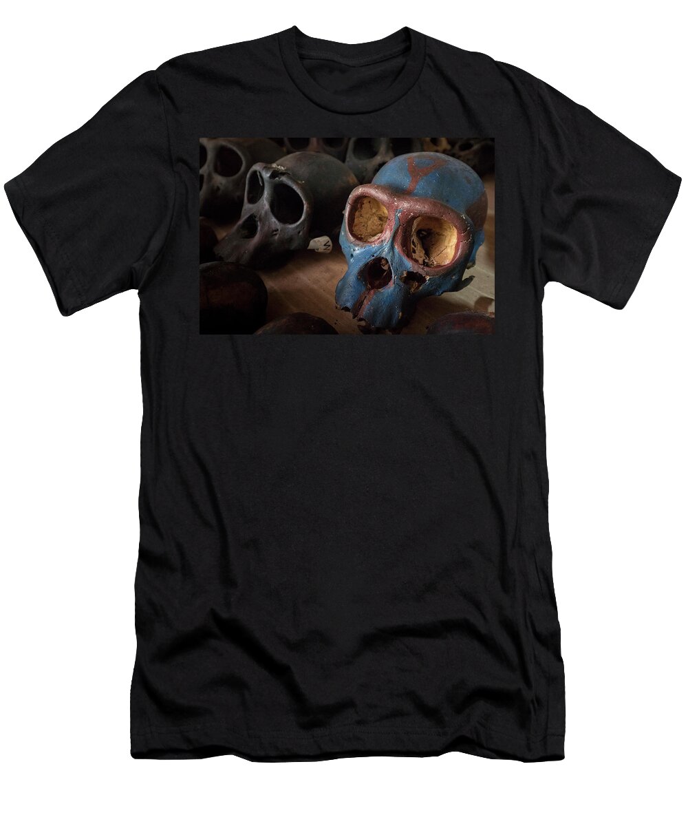 Gerry Ellis T-Shirt featuring the photograph Chimpanzee Skulls by Gerry Ellis