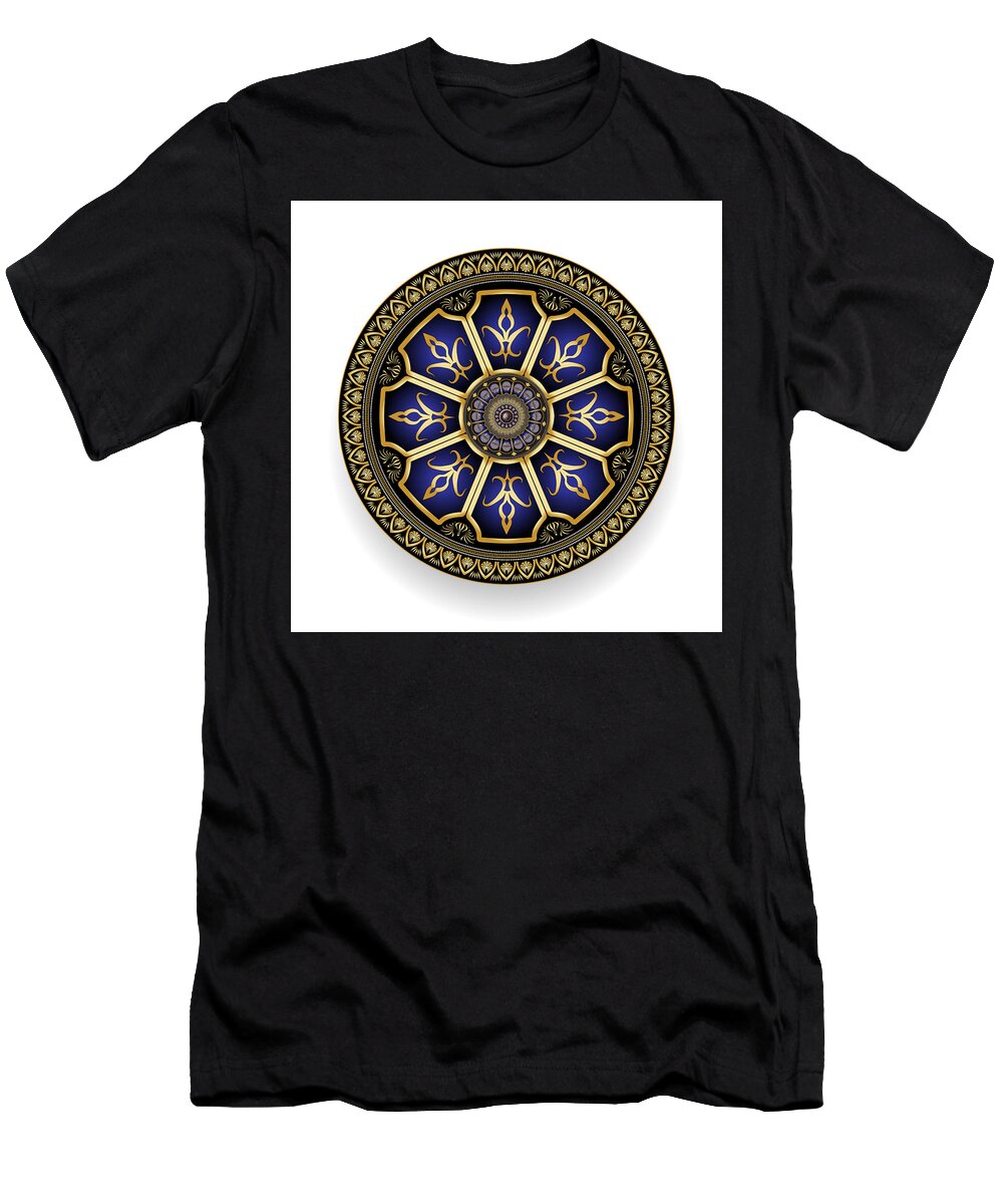 Mandala T-Shirt featuring the digital art Circumplexical No 3515 by Alan Bennington