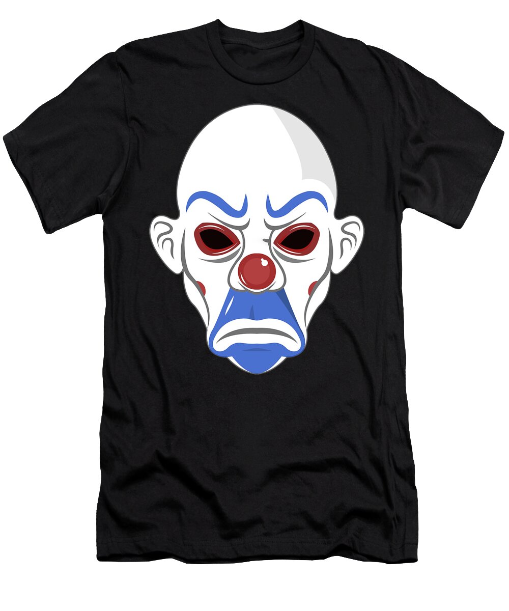Joker T-Shirt featuring the digital art Clown Mask by Hanny Law