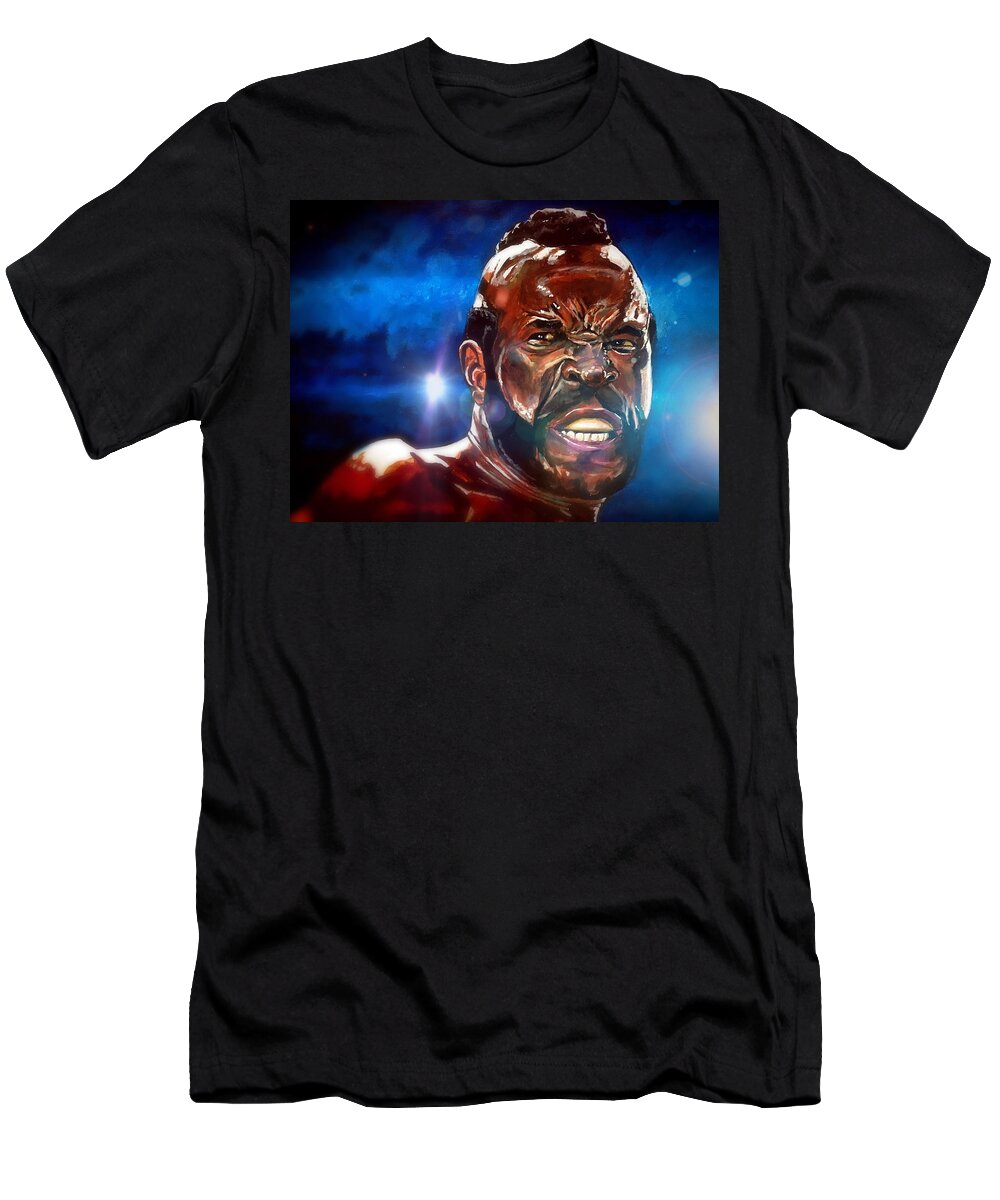 Clubber Lang T-Shirt featuring the painting Clubber Lang by Joel Tesch