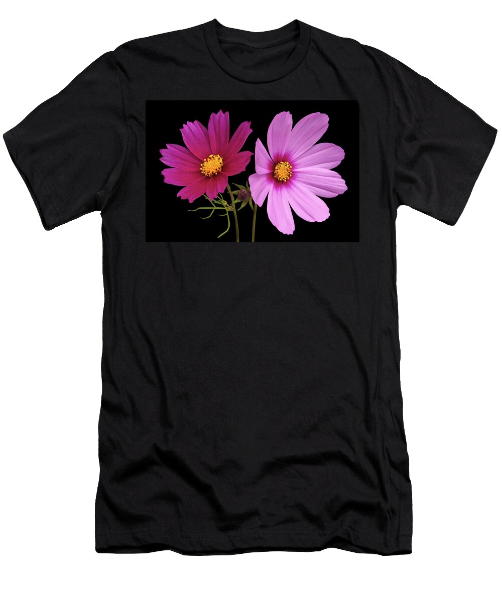 Cosmos T-Shirt featuring the photograph Cosmos Duet by Terence Davis