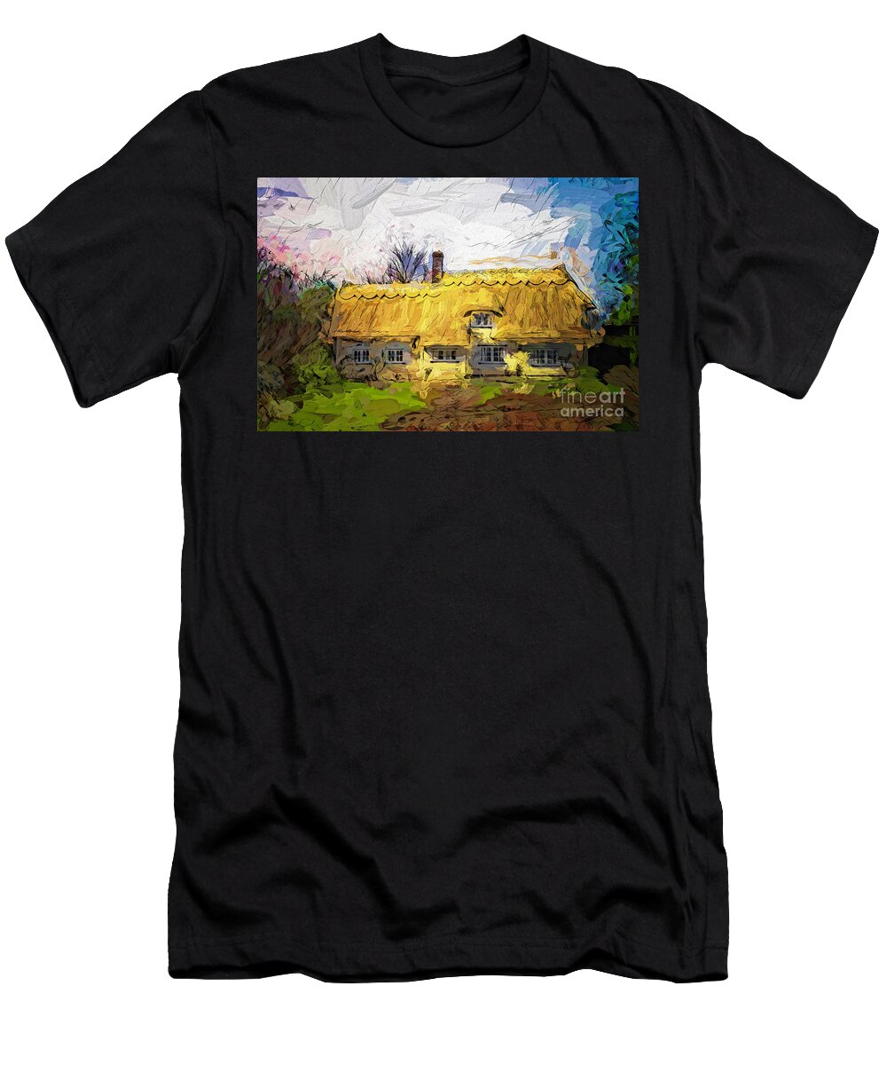  T-Shirt featuring the photograph Cottage at Matching Green by Jack Torcello