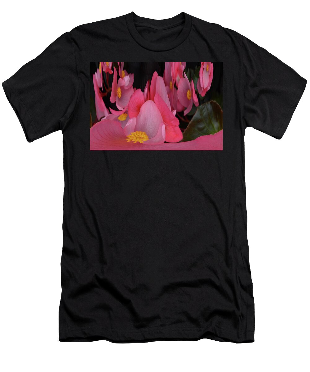 Begonia's T-Shirt featuring the photograph Creation of Begonia's by Terence Davis