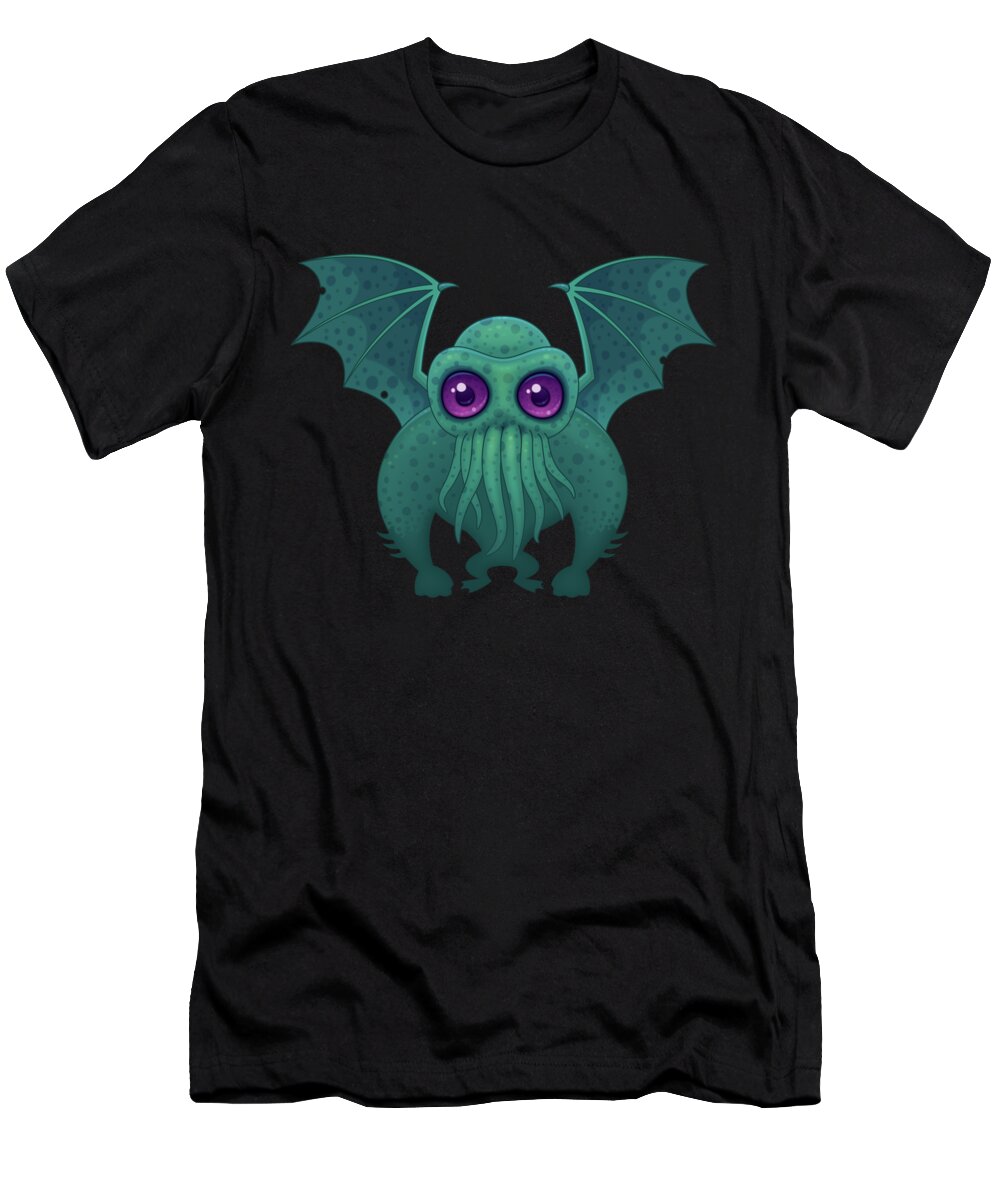 Octopus T-Shirt featuring the digital art Cthulhu by John Schwegel