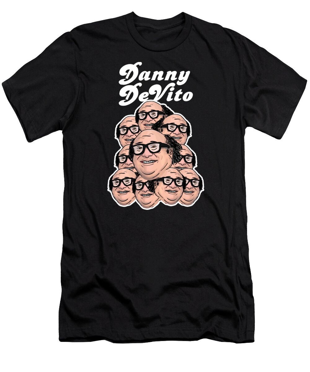 Funny T-Shirt featuring the digital art Danny Devito by Lukita Ventura