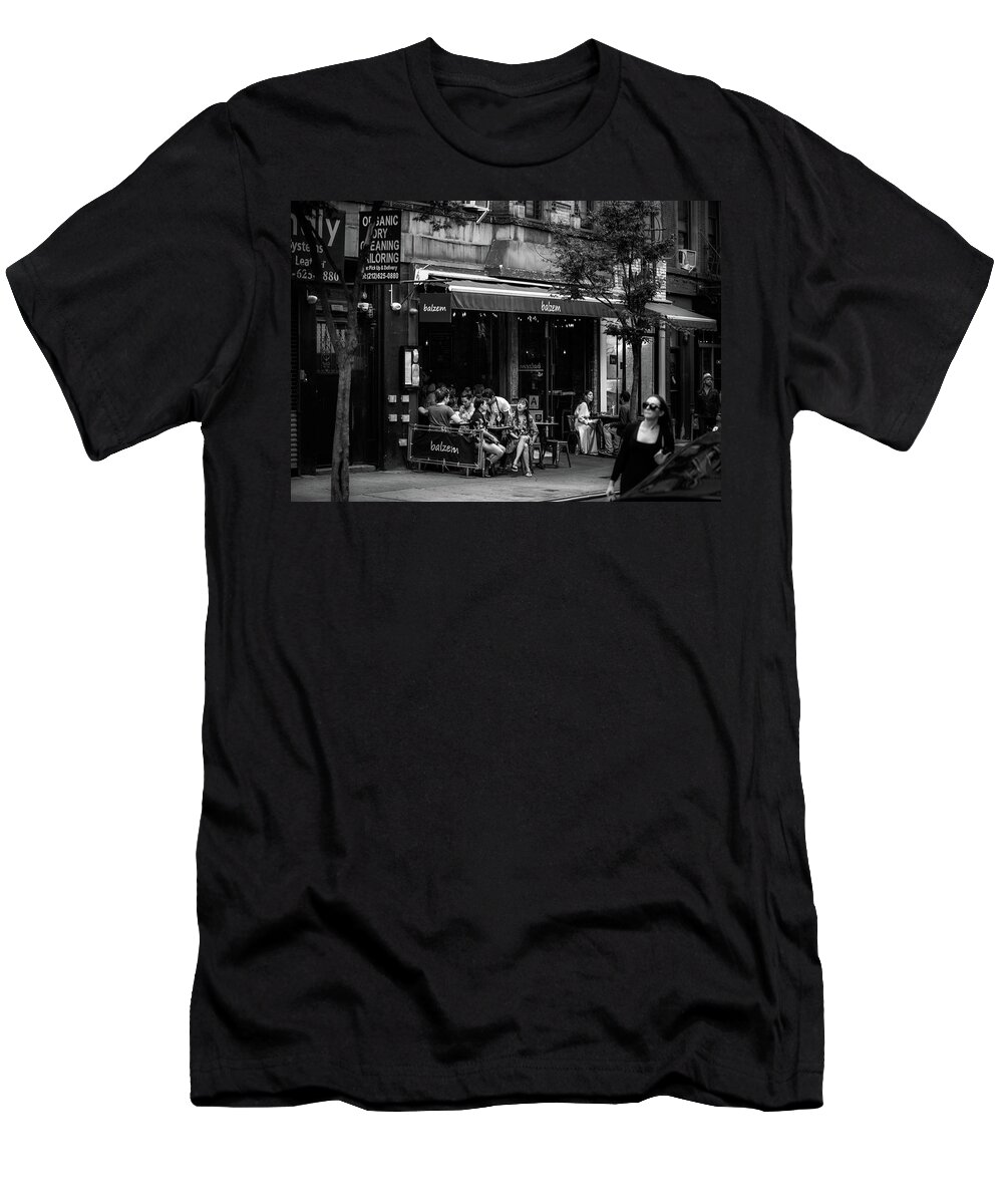 2019 T-Shirt featuring the photograph Dining At balzem In Black and White by Greg and Chrystal Mimbs