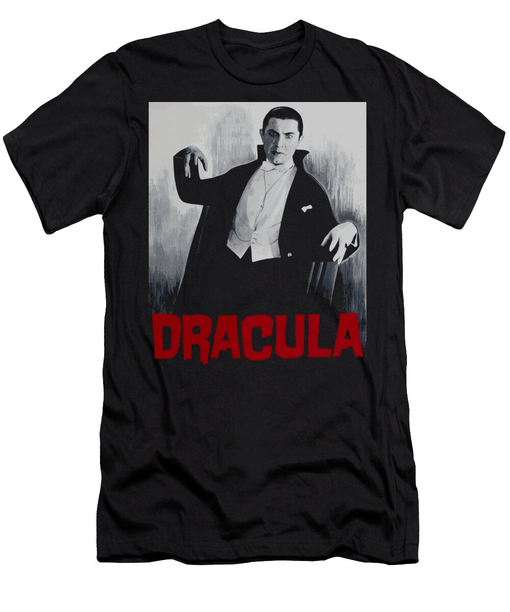 Dracula T-Shirt featuring the digital art Dracula Vitage Poster by Filip Schpindel