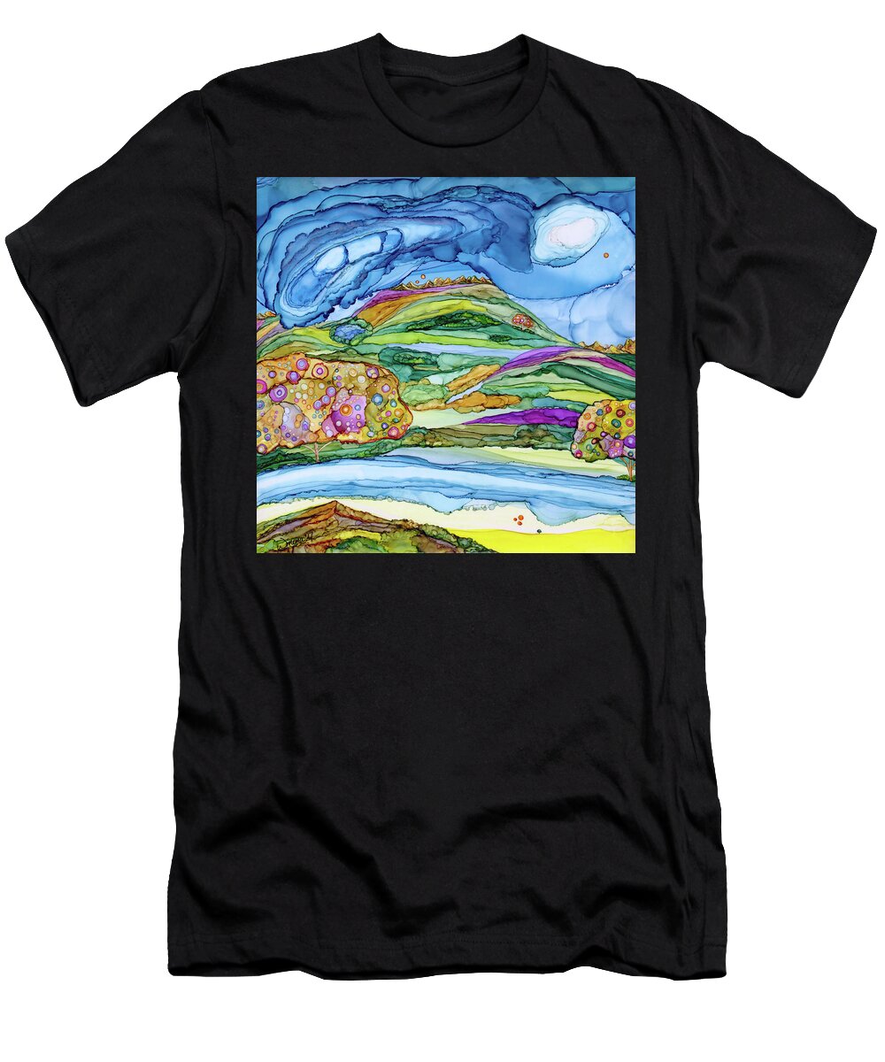 Dreamscape T-Shirt featuring the painting DreamLand by Winona's Sunshyne