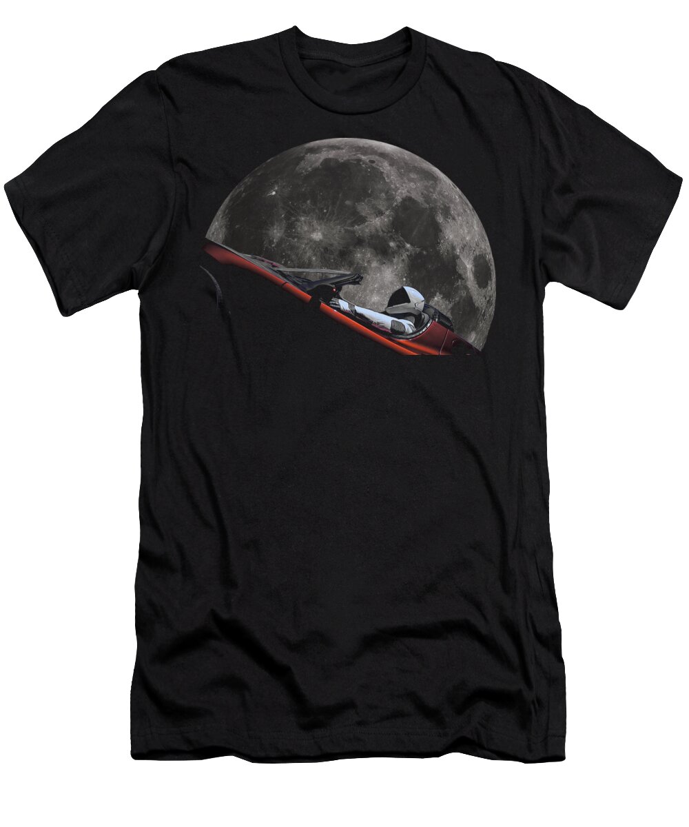 Dont Panic T-Shirt featuring the photograph Driving Around The Moon by Filip Schpindel