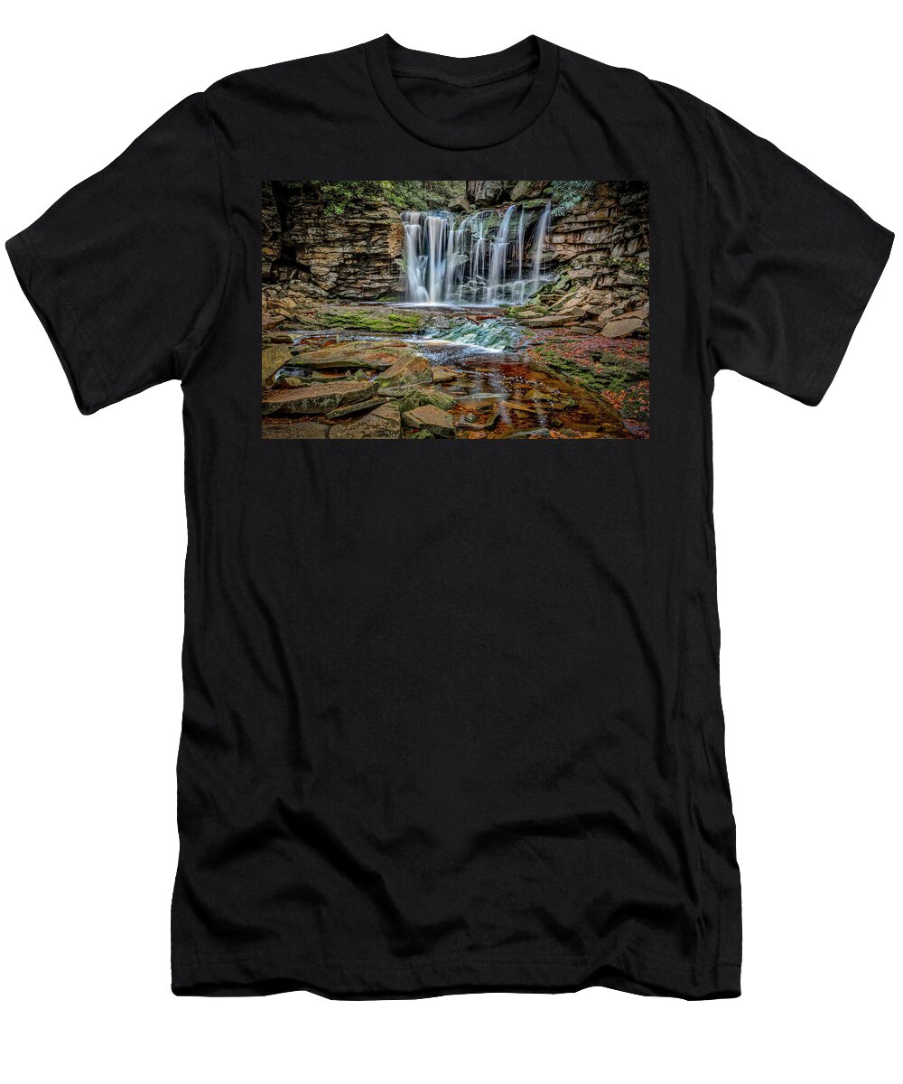 Landscapes T-Shirt featuring the photograph Elakala Falls 1020 by Donald Brown