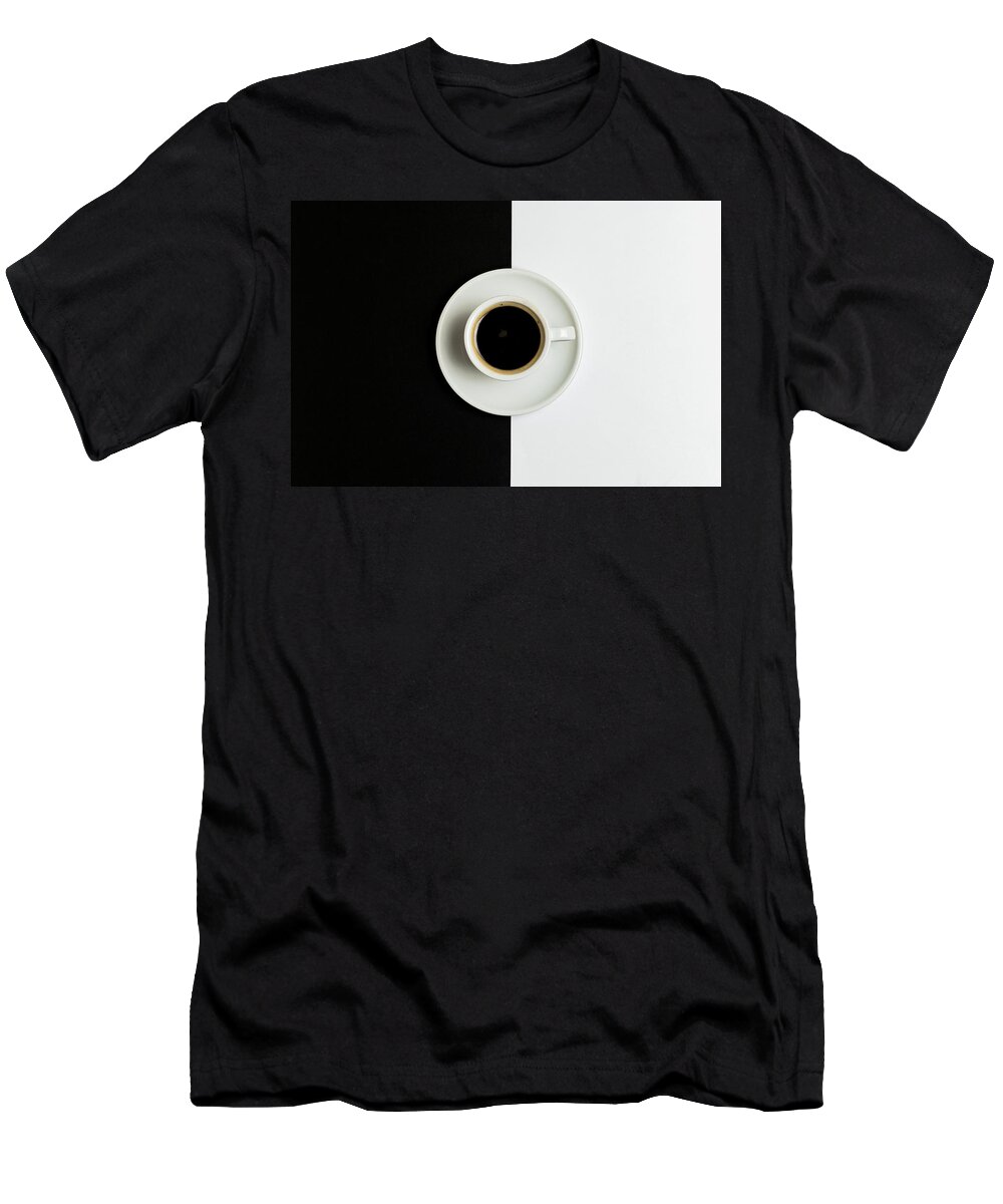Coffee T-Shirt featuring the photograph Espresso coffee on a white pot by Michalakis Ppalis