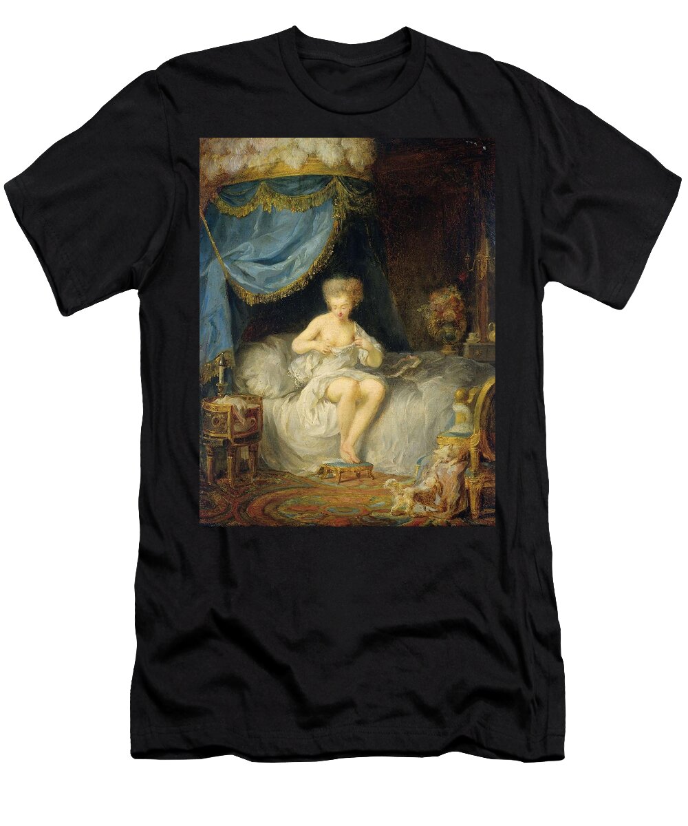 Jean Frederic Schall T-Shirt featuring the painting Evening Toilet. by Jean Frederic Schall
