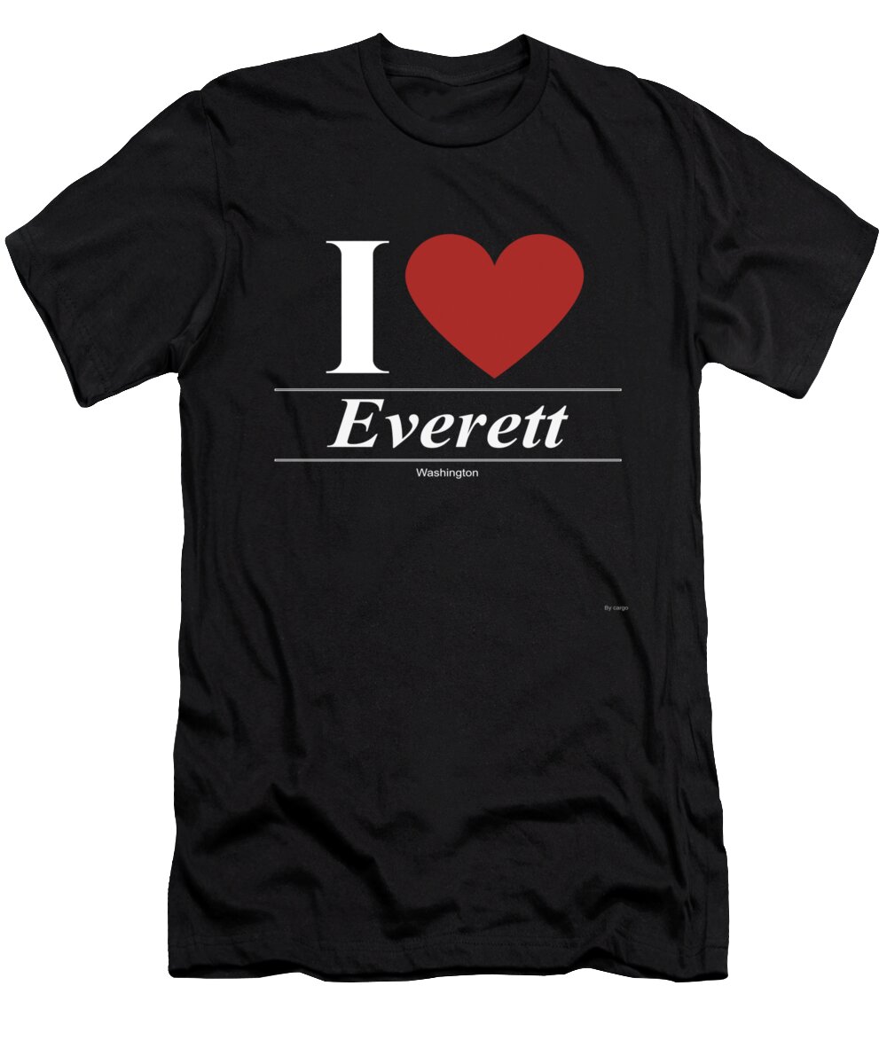 American T-Shirt featuring the digital art Everett Washington WA Washingtonian by Jose O