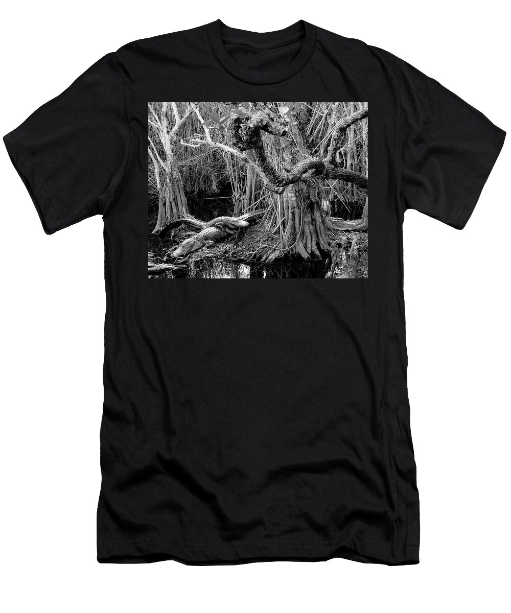 Everglades Alligators T-Shirt featuring the photograph Everglades #6 by Neil Pankler