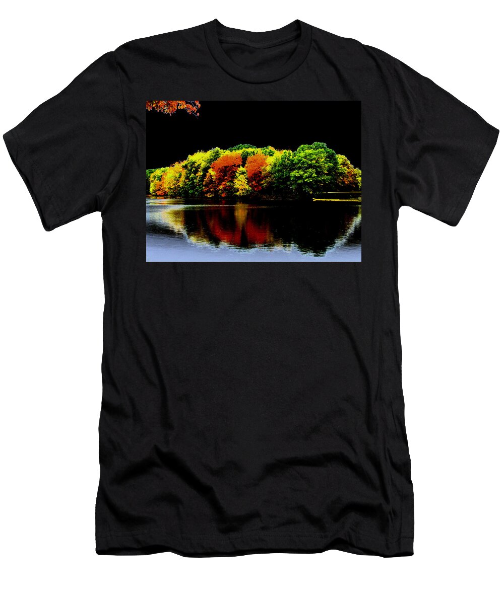 Foliage T-Shirt featuring the digital art Fall Foliage II by Cliff Wilson