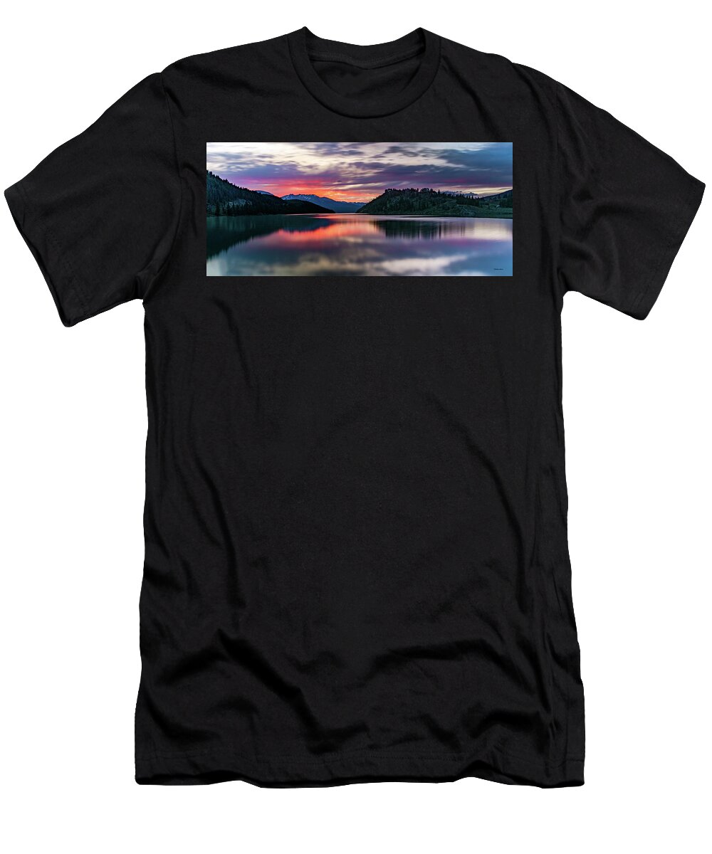 Sunset T-Shirt featuring the photograph Final Sunset At Summit Cove by Stephen Johnson