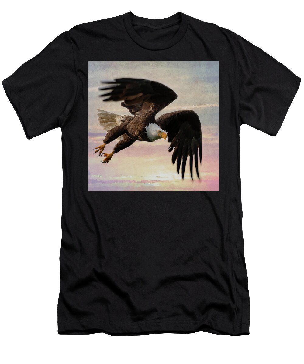 Bald Eagle T-Shirt featuring the photograph Flight by Mary Hone