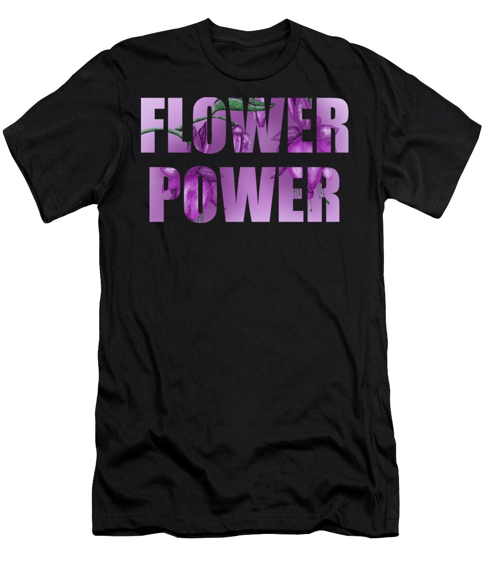 Flowers T-Shirt featuring the painting Flower Power by Patricia Piotrak