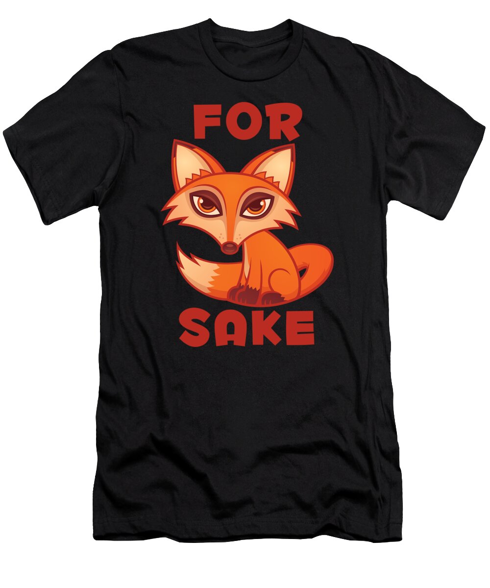 Animal T-Shirt featuring the digital art For Fox Sake by John Schwegel