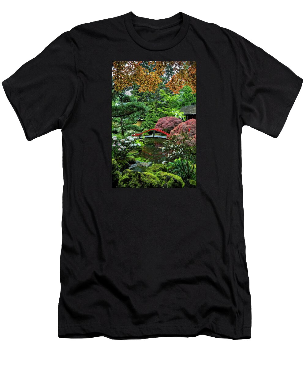 Alex Lyubar T-Shirt featuring the photograph Fragment of Tilford Gardens Park by Alex Lyubar