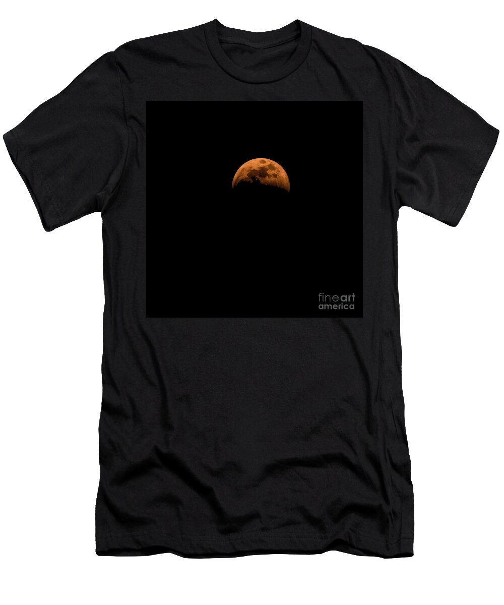 Jon Burch T-Shirt featuring the photograph Full Wolf Moon Eclipse by Jon Burch Photography