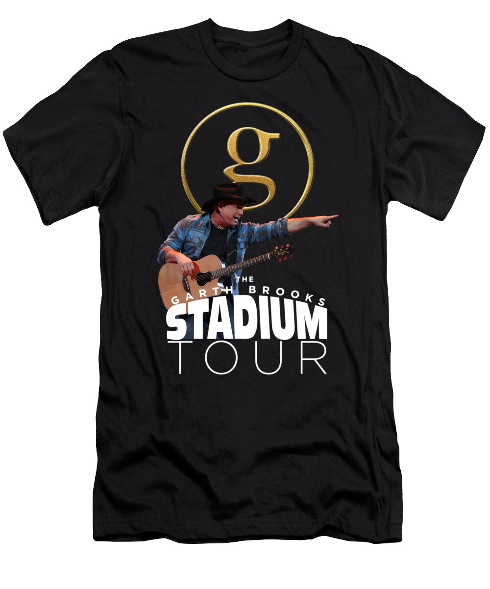 Garth Brooks T-Shirt featuring the digital art Garth Brooks Stadium Tour 2019 Hz02 by Habib rizki Setiawan