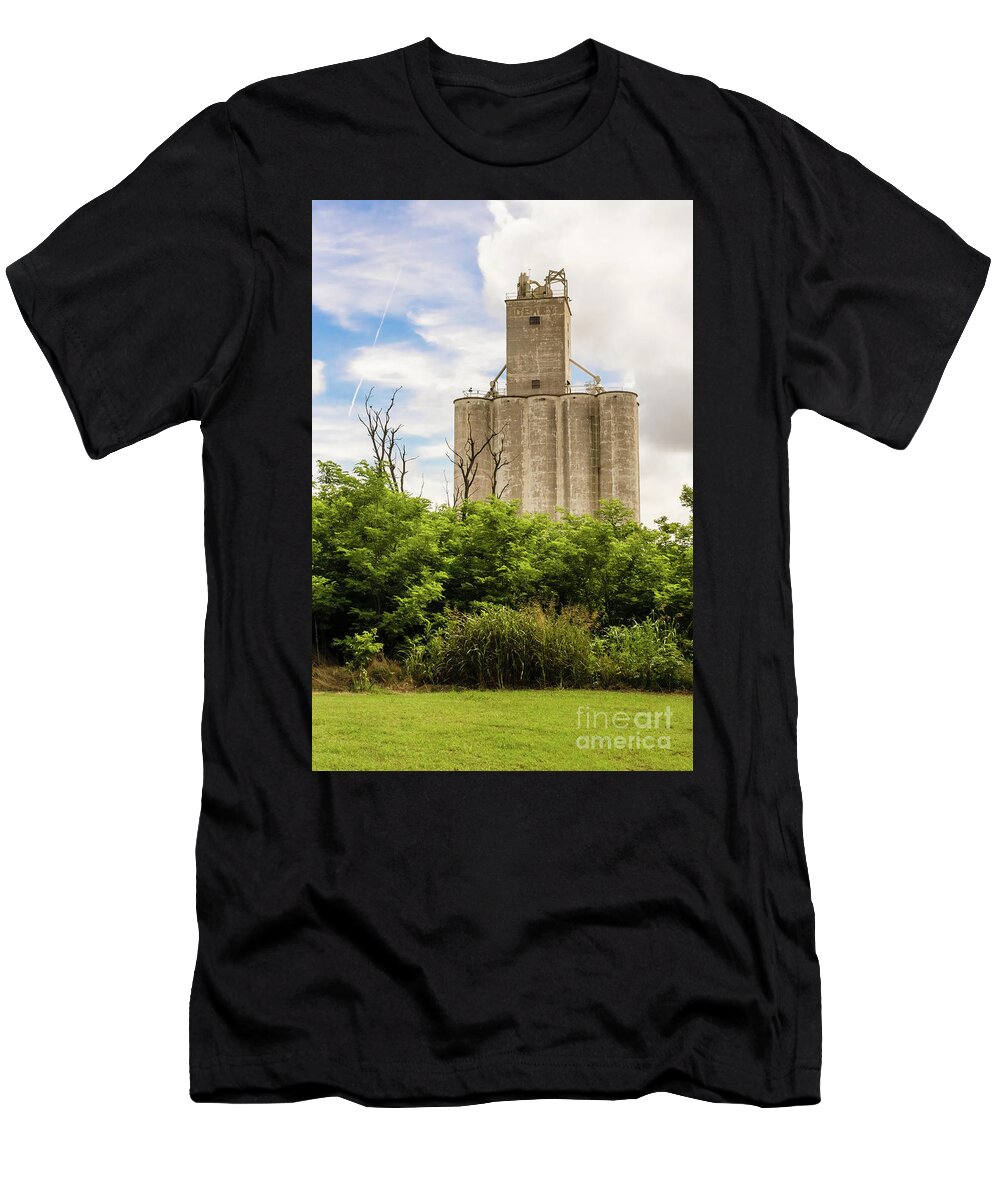 Geary Grain Elevator T-Shirt featuring the photograph Geary Grain Elevator by Imagery by Charly